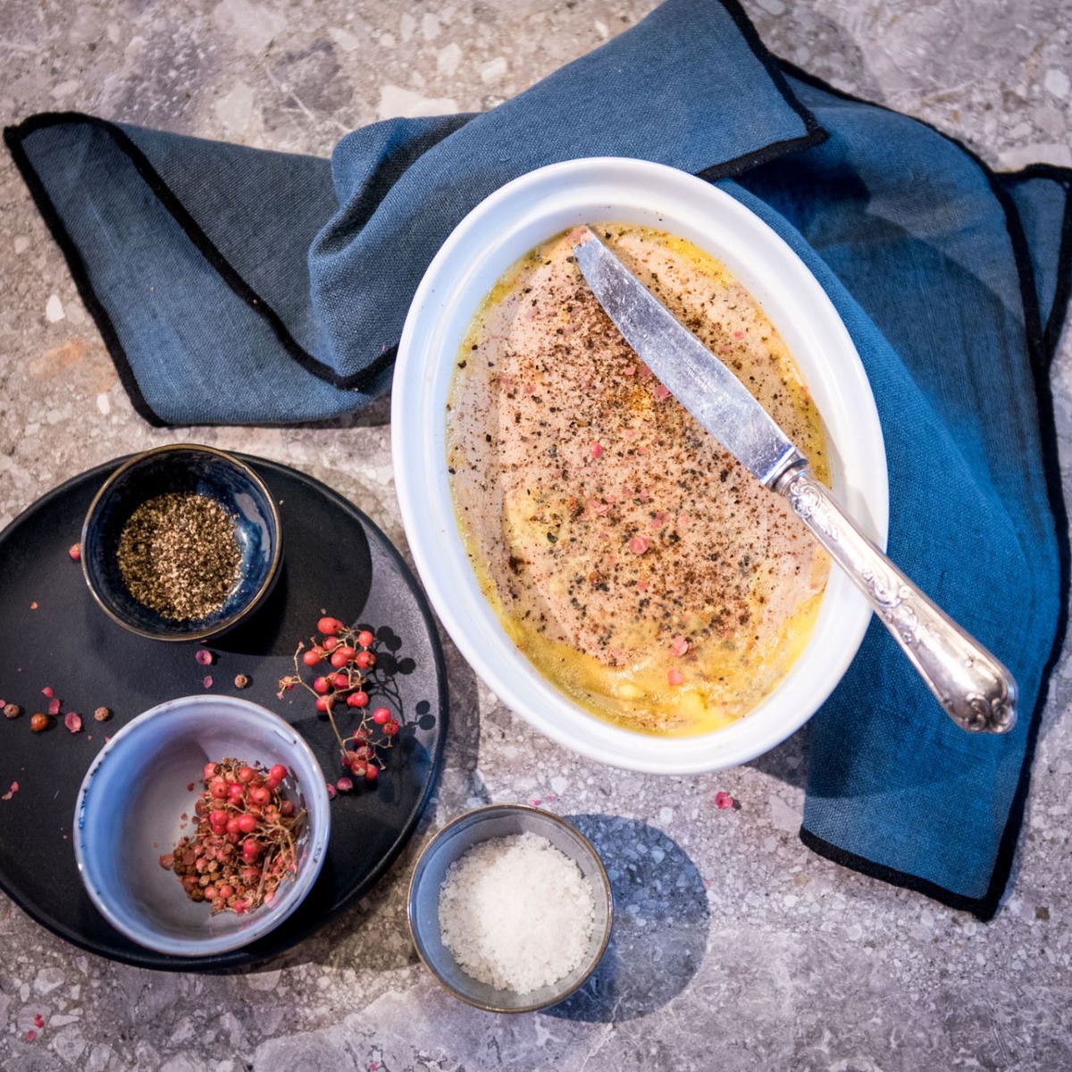 Recette de terrine de foie gras aux épices, chutney mangue